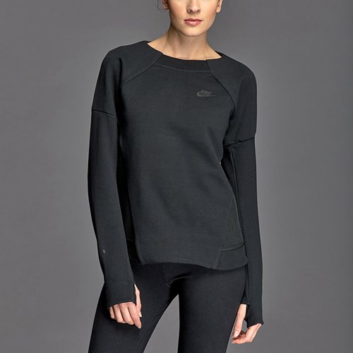 Nike Sportswear Tech Fleece Mesh Crew Black for Women